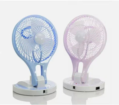 مروحة ميني محمولة مع ضوء LED